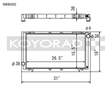 Koyo 91-94 Subaru Legacy 2.2L Turbo (MT) Radiator Koyo Radiators  AXOPROS