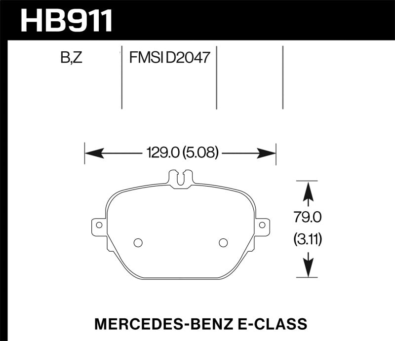 Hawk 17-18 Mercedes-Benz E43 AMG 4Matic 3.0L Performance Ceramic Street Rear Brake Pads Hawk Performance Brake Pads - Performance AXOPROS