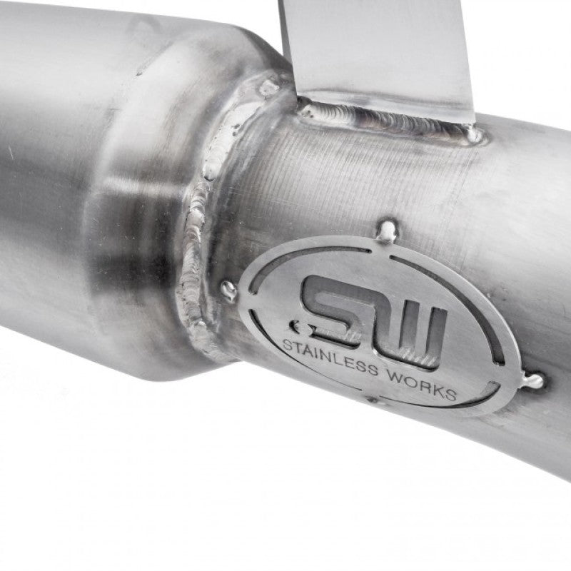 Stainless Works 2016-18 Ford Focus RS 3in High-Flow Cats Downpipe Factory Connection Stainless Works Downpipes AXOPROS