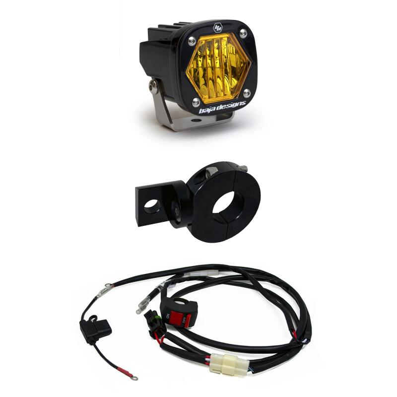 Baja Designs Baja Designs S1 Wide Cornering Electric Start Pit Bike LED Light - Amber Light Bars & Cubes aftermarket performance part