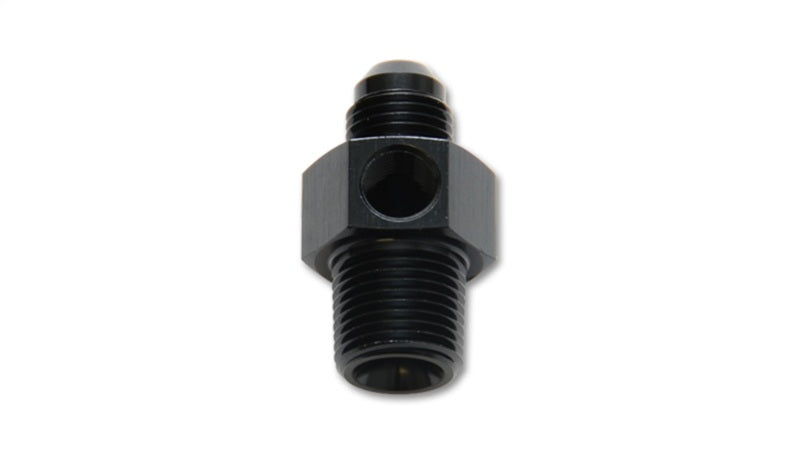 Vibrant -8AN Male to 1/4in NPT Male Union Adapter Fitting w/ 1/8in NPT Port Vibrant Fittings AXOPROS