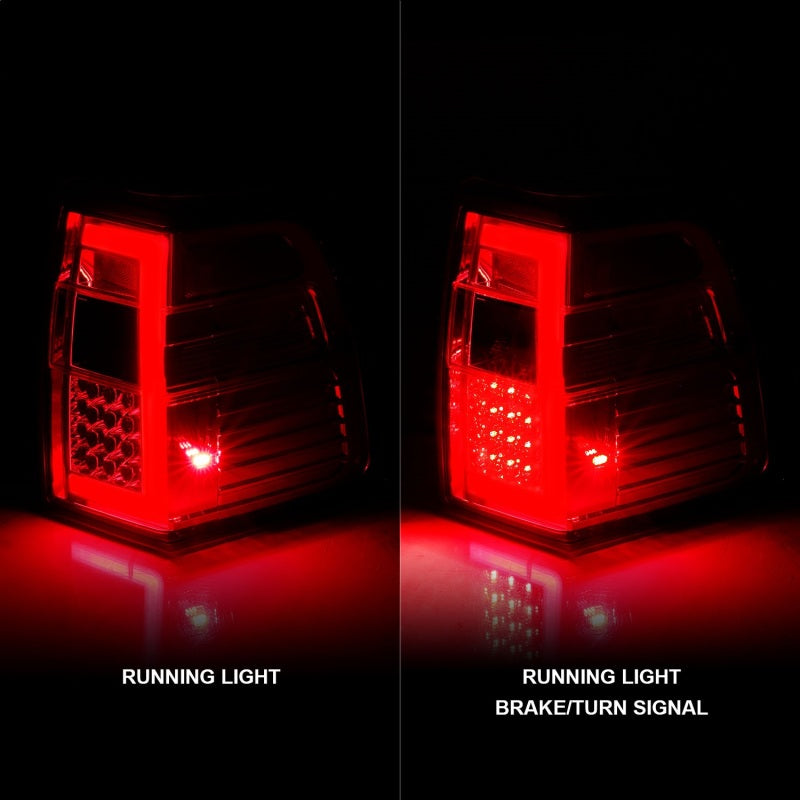 ANZO 07-17 For Expedition LED Taillights w/ Light Bar Chrome Housing Red/Clear Lens ANZO Tail Lights  AXOPROS