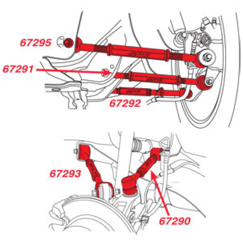 SPC Performance Honda/Acura Rear Adjustable Arms (Set of 5) SPC Performance Alignment Kits  AXOPROS