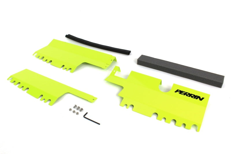 PERRIN 15-21 Subaru WRX/STI Radiator Shroud (With/Without OEM Intake Scoop) - Red Perrin Performance Radiator Shrouds  AXOPROS