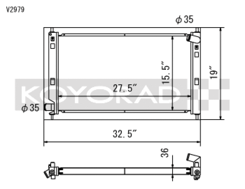 Koyo 08-09 Mitsubishi Evolution X (AT/MT) / Ralliart Turbo Radiator Koyo Radiators  AXOPROS