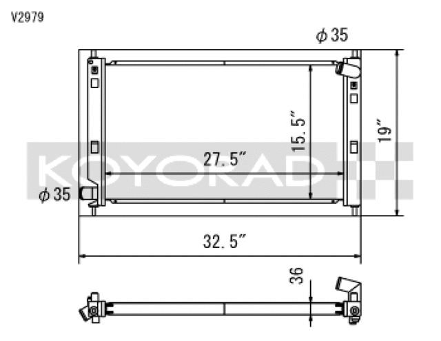 Koyo 08-09 Mitsubishi Evolution X (AT/MT) / Ralliart Turbo Radiator Koyo Radiators  AXOPROS