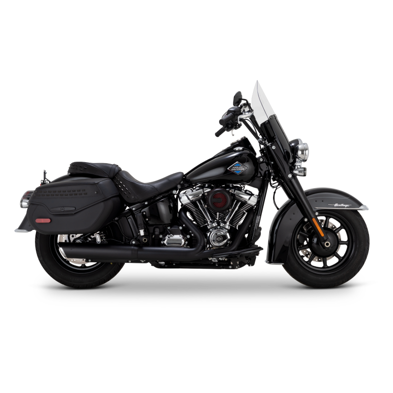 Vance and Hines Vance & Hines 2025+ HD Softail Twin Slash 4in Round Black Slip-On Exhaust Motorcycle Slip-On aftermarket performance part