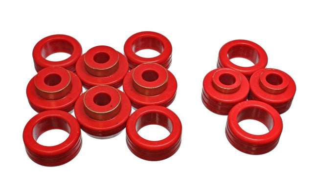 Energy Suspension 87-96 Dodge Dakota 2WD Red Body (Cab) Mount Set Energy Suspension Bushing Kits  AXOPROS
