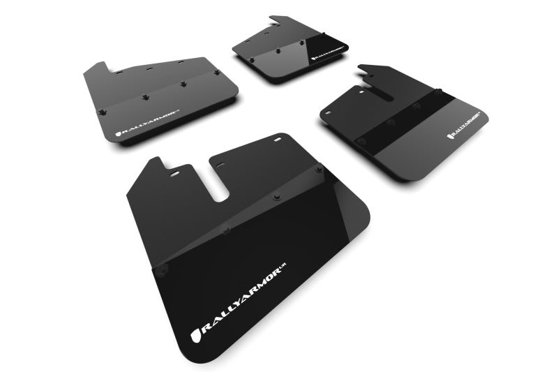 Rally Armor 20-26 GMC Sierra 2500/3500 HD Denali Black Mud Flap w/White Logo Rally Armor Mud Flaps AXOPROS