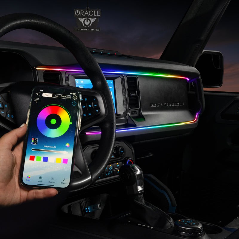 ORACLE Lighting Oracle 21-25 Ford Bronco ColorSHIFT LED Interior Dash Board Kit Headlights aftermarket performance part