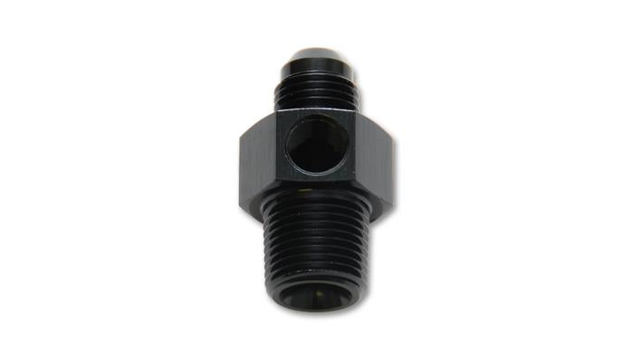 Vibrant -6AN Male to 1/4in NPT Male Union Adapter Fitting w/ 1/8in NPT Port Vibrant Fittings AXOPROS