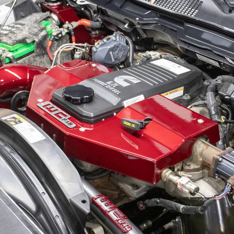 Wehrli 10-23 Cummins Fabricated Aluminum Engine Cover - Gloss White Wehrli Engine Covers AXOPROS