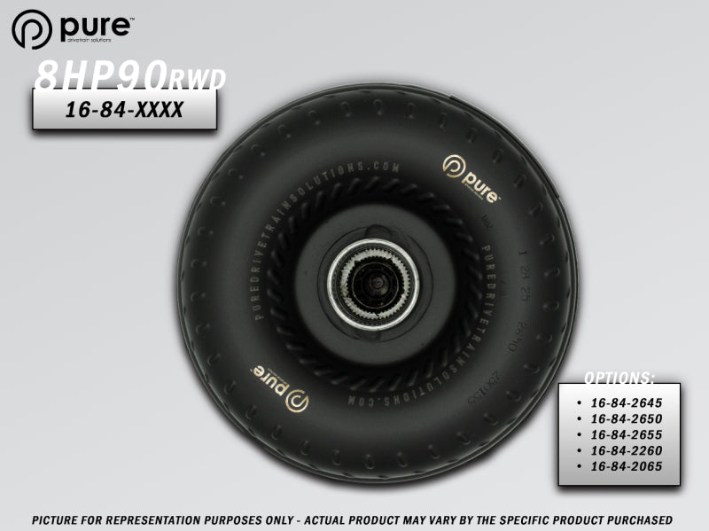Pure Drivetrain Solutions Pure Drivetrain 8HP90 High Performance Billet Race Torque Converter - 26/50 Stator - RWD Torque Converters aftermarket performance part