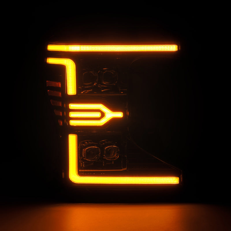 AlphaRex 20-22 Ford F-250/350/450 SD NOVA-Series LED Proj Headlights Alpha-Bk w/Acv Light SS & SBDRL AlphaRex Headlights AXOPROS