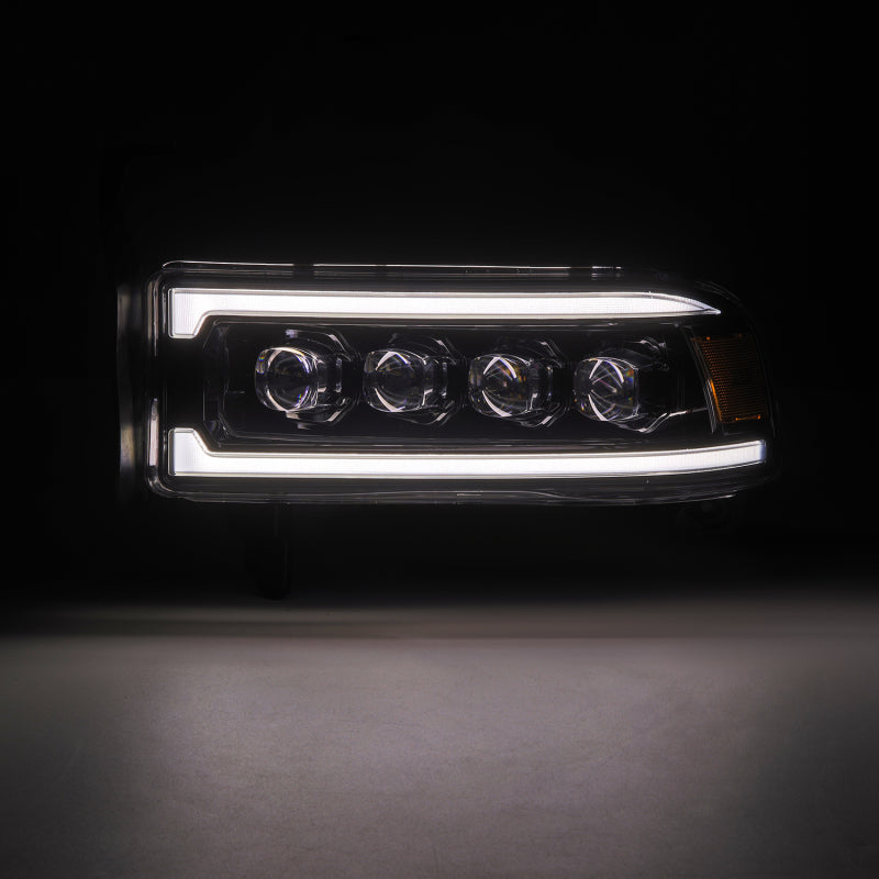 AlphaRex 94-01 RAM 1500 NOVA LED Proj Headlights Alpha-Blk w/Activ Light/Seq Signal/SB DRL AlphaRex Headlights AXOPROS