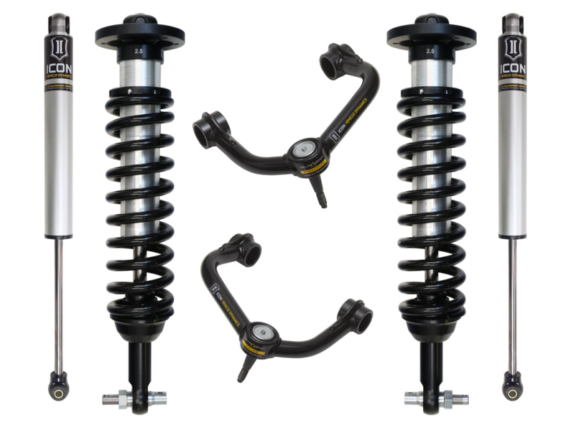 ICON 2015+ Ford F-150 4WD 0-2.63in Stage 2 Suspension System w/Tubular Uca ICON Coilovers  AXOPROS