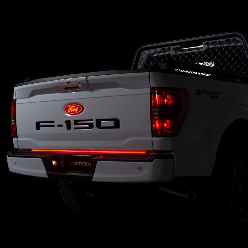 Putco 23-24 Ford SuperDuty F-250/F-350/F-450 60In Freedom Blade Tailgate Bars w/ Halogen Taillamps Putco Light Tailgate Bar AXOPROS