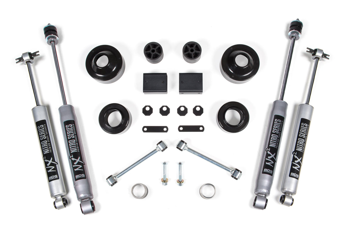 2 Inch Lift Kit - Coil Spacer - Jeep Wrangler JK (12-18) 2-Door BDS Suspension Suspension Lift Kit AXOPROS