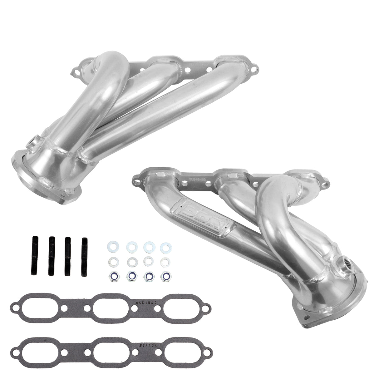 2006-10 CHARGER CHALLENGER 3.5L SHORTY EXHAUST HEADERS (POLISHED SILVER CERAMIC) BBK Performance Parts Exhaust Header  AXOPROS