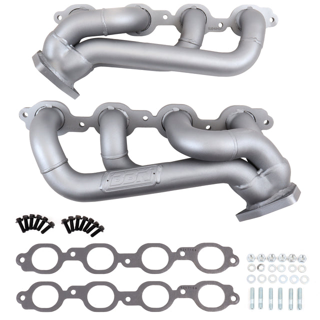 2019-2024 Chevy GM Truck 5.3L 6.2L 1-3/4 Shorty Headers (TITANIUM CERAMIC) BBK Performance Parts Exhaust Header  AXOPROS
