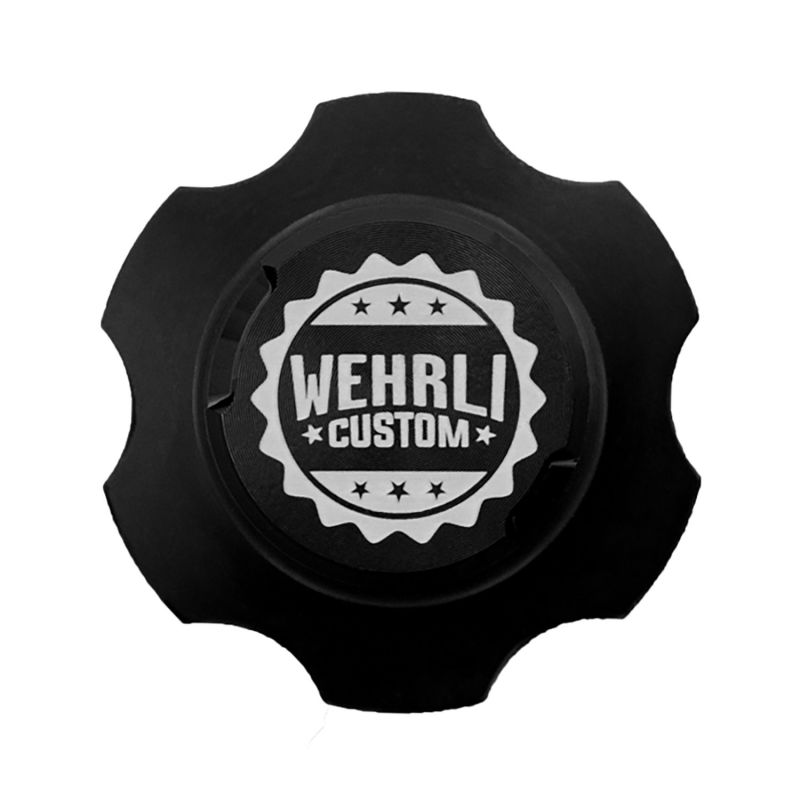 Wehrli 2001+ GM Duramax LB7/LLY/LBZ/LMM/LML/L5P Billet Oil Fill Cap - Black Anodized Wehrli Oil Fill Tubes AXOPROS