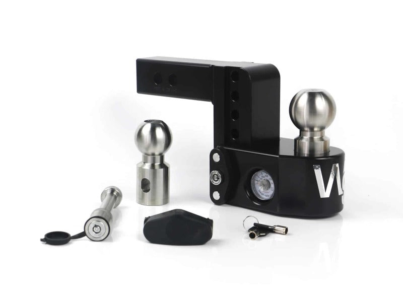 Weigh Safe Weigh Safe 4in Drop Hitch w/Built-in Scale & 2in Shank (8K/12.5K GTWR) w/WS05 - Black Cerakote Hitch Ball Mounts aftermarket performance part