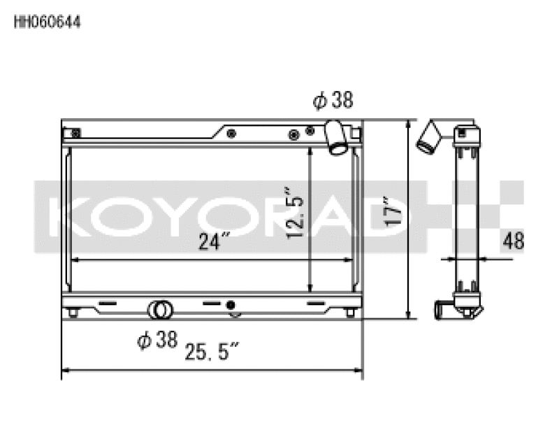 Koyo 93-95 Mazda RX-7 1.3L Turbo Radiator Koyo Radiators  AXOPROS