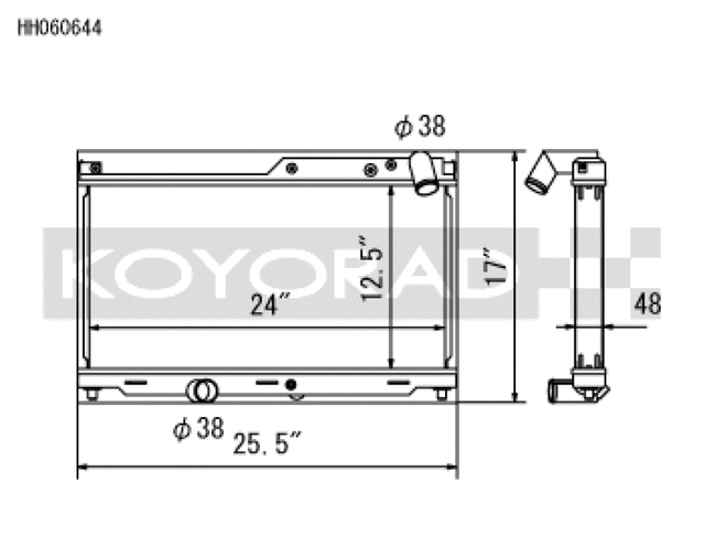 Koyo 93-95 Mazda RX-7 1.3L Turbo Radiator Koyo Radiators  AXOPROS
