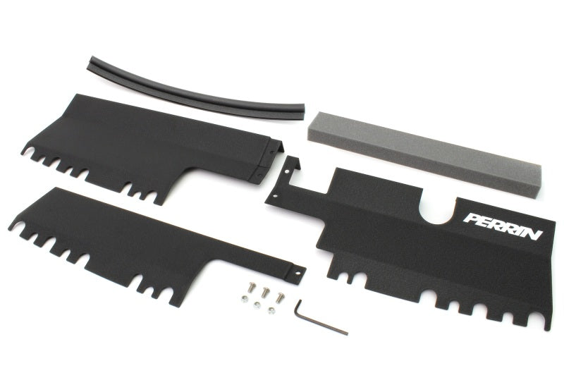 PERRIN 15-21 Subaru WRX/STI Radiator Shroud (With/Without OEM Intake Scoop) - Black Perrin Performance Radiator Shrouds  AXOPROS