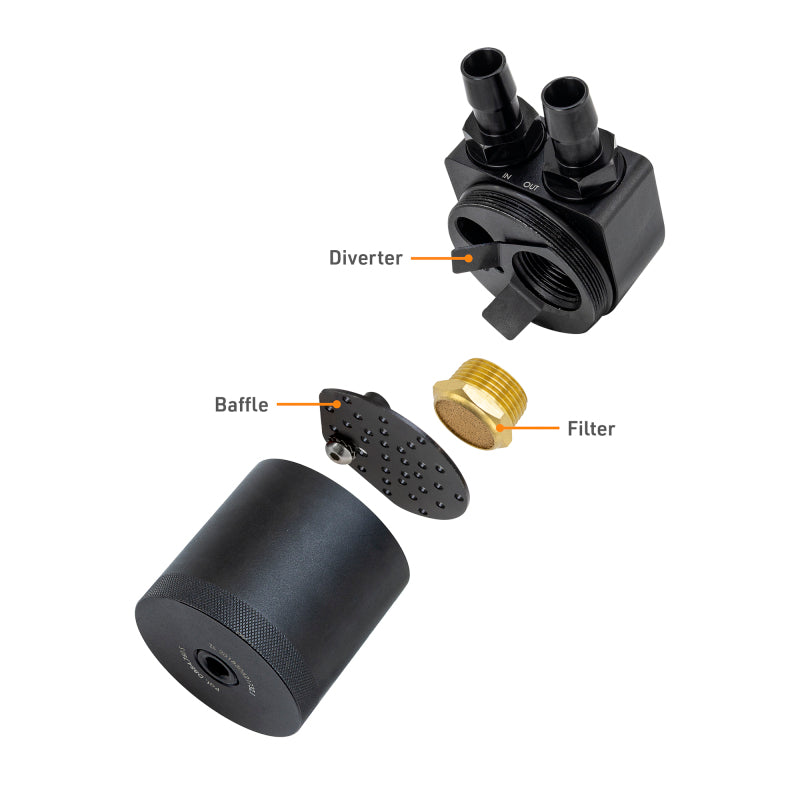 Mishimoto Mishimoto 2025+ RAM 1500 3.0L Hurricane Baffled Oil Catch Can Kit - Black Oil Catch Cans aftermarket performance part