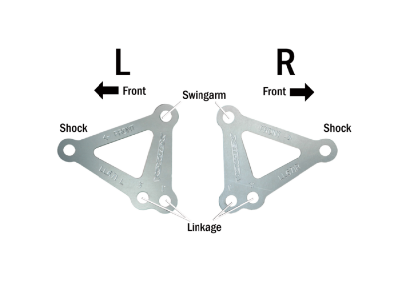 Vortex Racing Vortex Racing 99-01,03-05 Yamaha YZF-R6,06-09 YZF-R6 S Lowering Link Kit- Silver Lowering Springs aftermarket performance part