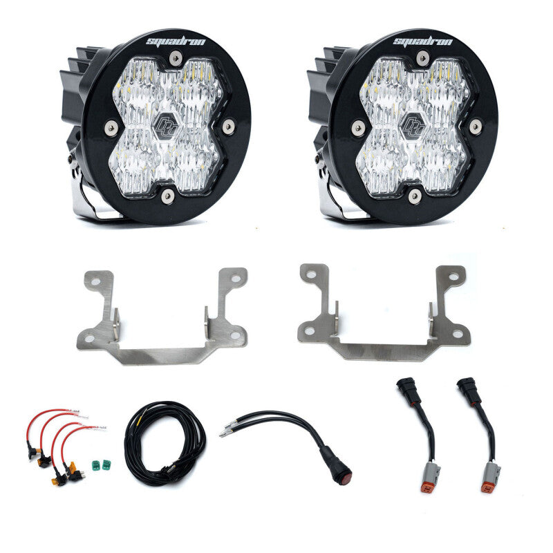 Baja Designs Baja Designs 19-25 Dodge Ram 2500/3500 Squadron Sport 2.0 Fog Pocket Kit (Wide Cornering) - Clear Fog Lights aftermarket performance part