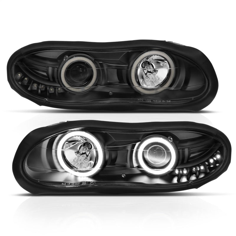 ANZO 1998-2002 Chevrolet Camaro Projector Headlights w/ Halo Black ANZO Headlights AXOPROS