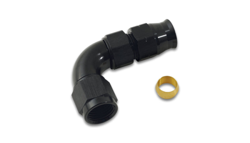 Vibrant 90 Deg 5/16in Tube to Female -6AN Adapter (w/ Olive Inserts) Vibrant Fittings AXOPROS