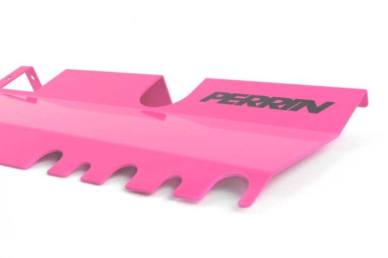 PERRIN 15-21 Subaru WRX/STI Radiator Shroud (With OEM Intake Scoop) - Hyper Pink Perrin Performance Radiator Shrouds  AXOPROS