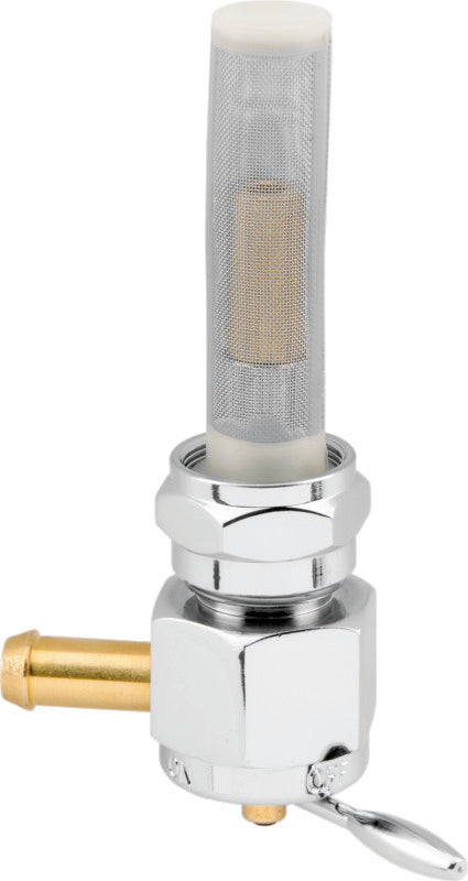 Bikers Choice Chrome Hex Petcock 22MM Left Outlet Bikers Choice Fuel Components Misc  AXOPROS