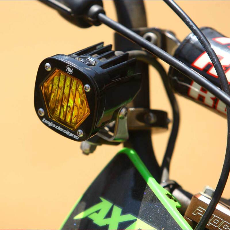 Baja Designs Baja Designs S1 Wide Cornering Electric Start Pit Bike LED Light - Amber Light Bars & Cubes aftermarket performance part
