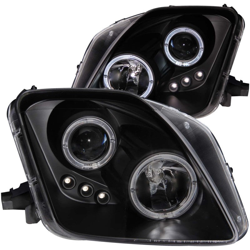 ANZO 1997-2001 Honda Prelude Projector Headlights w/ Halo Black w/ LED ANZO Headlights AXOPROS