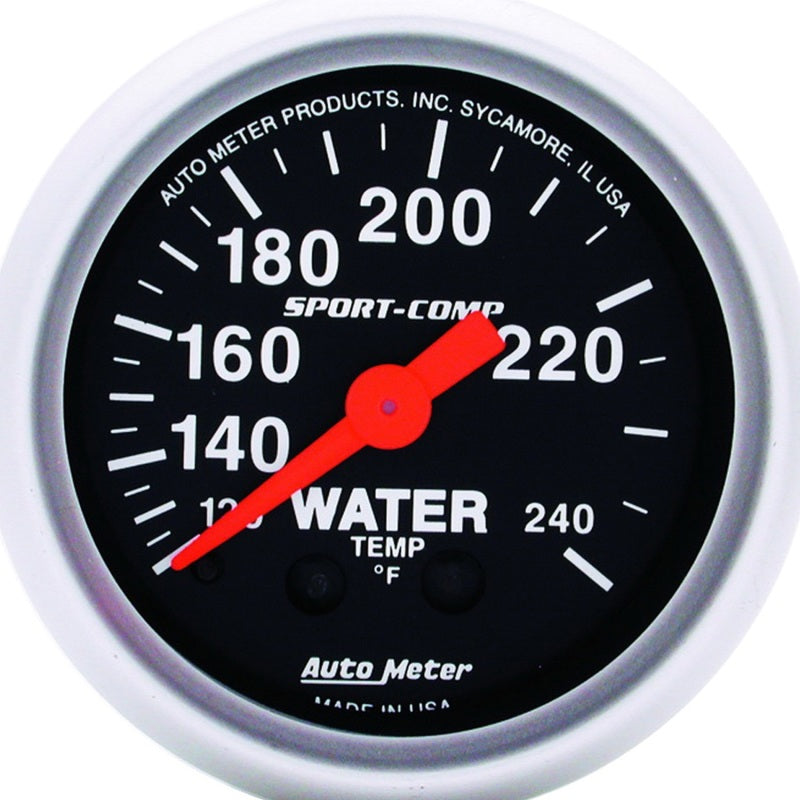 Autometer Sport-Comp 52.4mm 120-240 F Mech 2in Water Temp AutoMeter Gauges AXOPROS