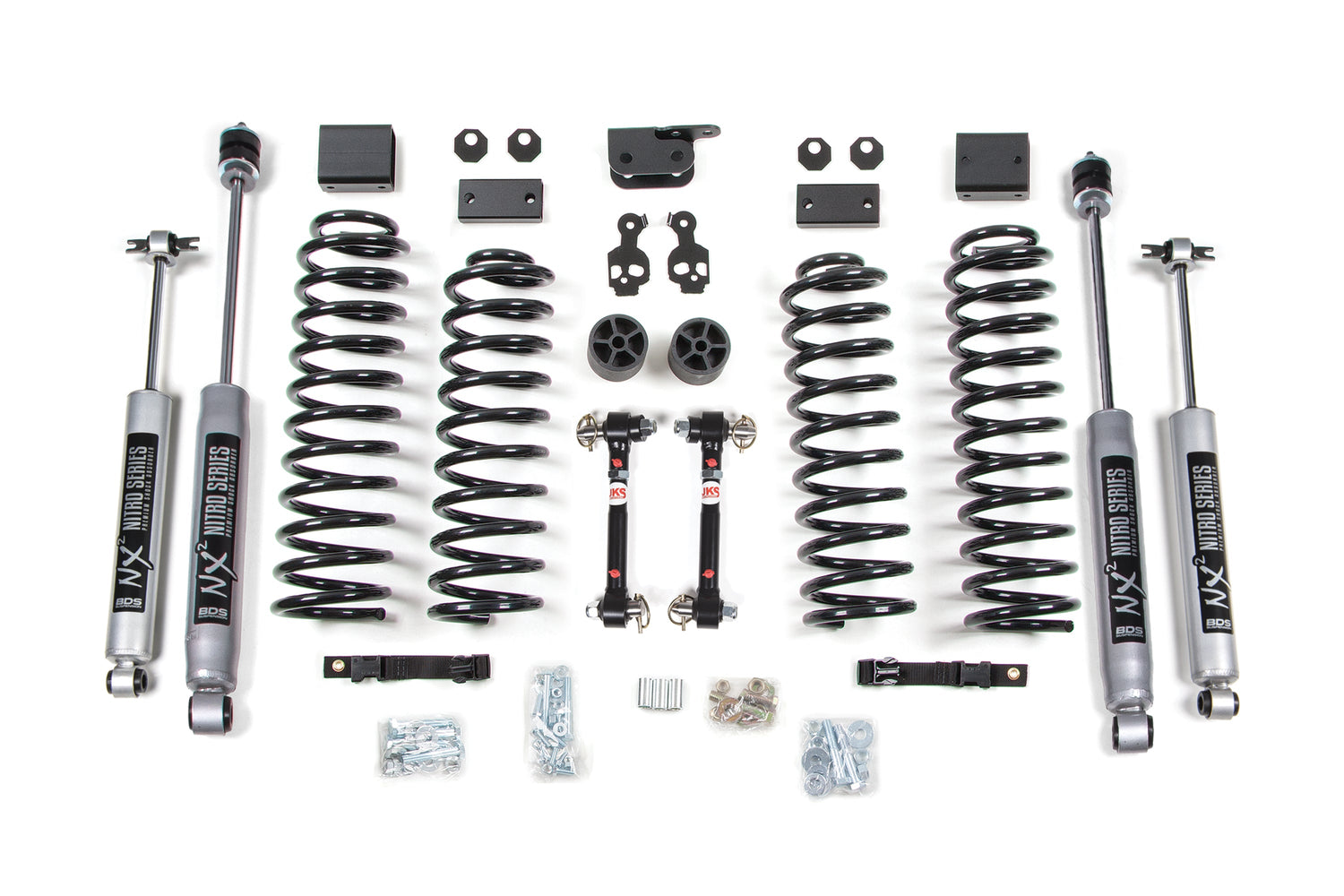3 Inch Lift Kit - Jeep Wrangler JK (07-11) 4-Door BDS Suspension Suspension Lift Kit  AXOPROS
