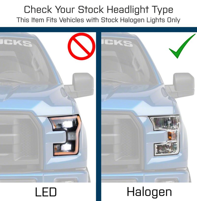 Raxiom Raxiom 15-17 Ford F-150 G3 Projector Headlights w/ LED Accent- Black Housing (Clear Lens) Headlights aftermarket performance part