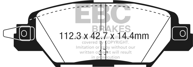 EBC 2016 Mazda CX-5 2.0L Greenstuff Rear Brake Pads EBC Brake Pads - Performance AXOPROS