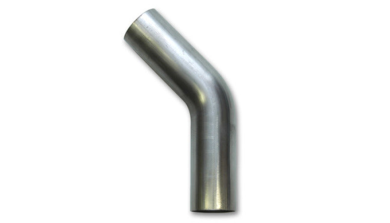 Vibrant 2.375in OD T304 SS 45 Deg Mandrel Bend 6in Leg Length Vibrant Steel Tubing AXOPROS