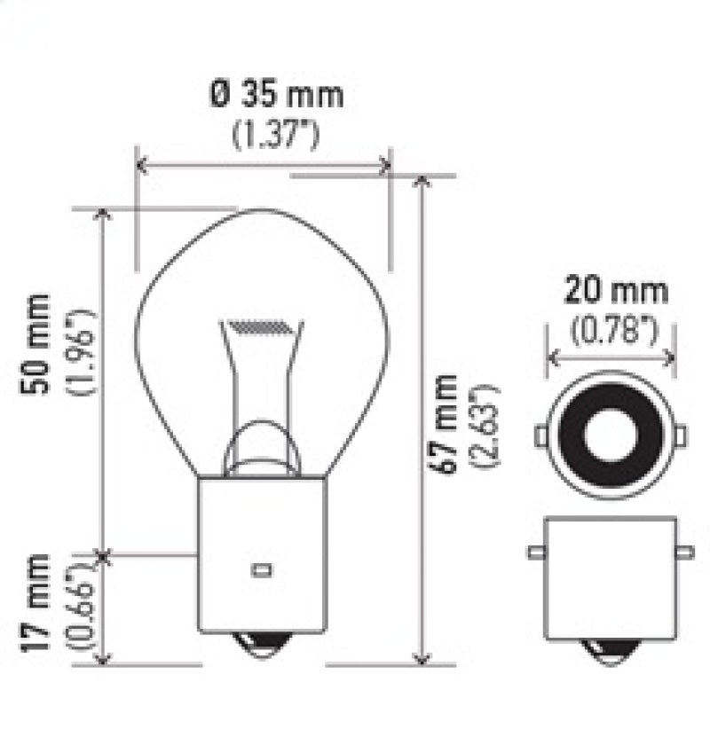 Hella Bulb 635 12V 35W Ba20S B11 F2 (MOQ 10) Hella Bulbs AXOPROS