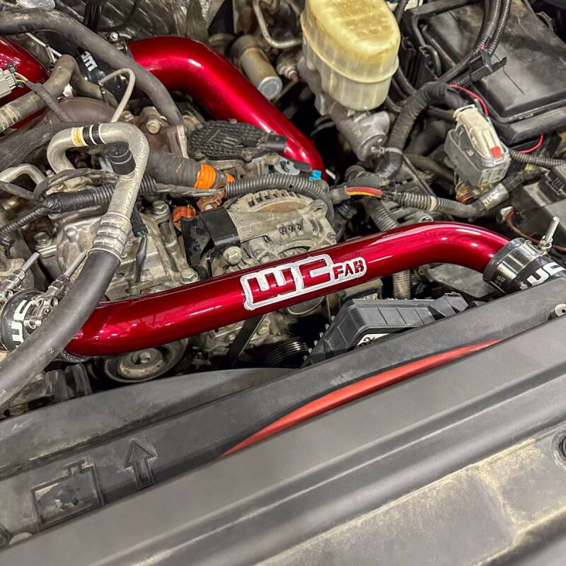 Wehrli 11-16 Chevrolet 6.6L LML Duramax Upper Coolant Pipe - Gloss White Wehrli Radiator Hoses  AXOPROS