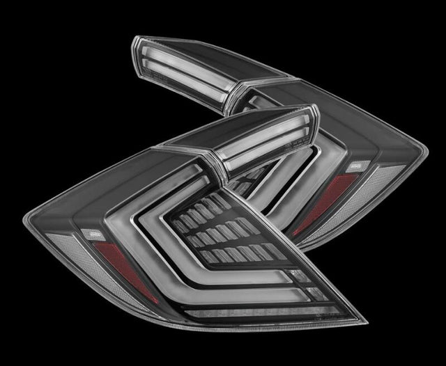 AlphaRex 16-21 Honda Civic Hatchback / Type-R FK8 Nova-Series LED Tail Lights (Pair) - Black AlphaRex Tail Lights  AXOPROS