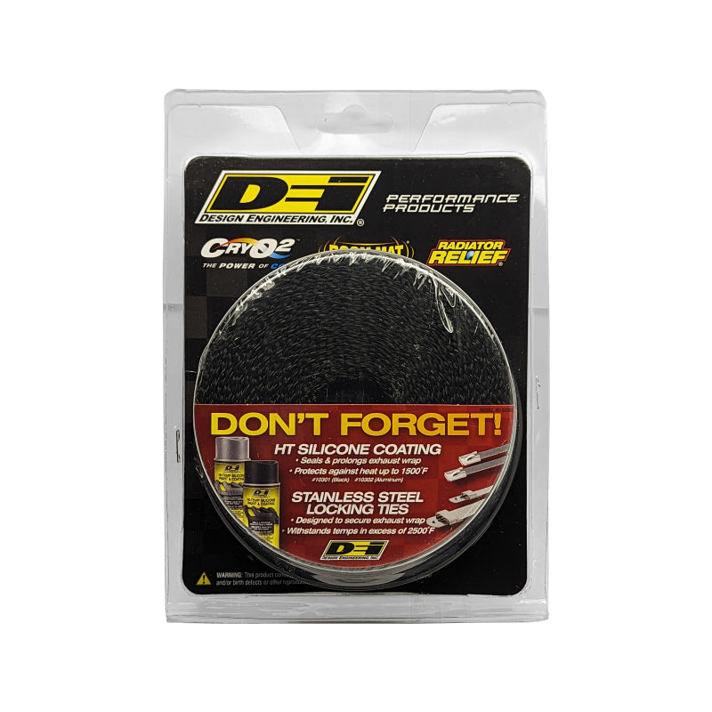 DEI Exhaust Wrap 2in x 25ft - Titanium - Black DEI Exhaust Wrap  AXOPROS