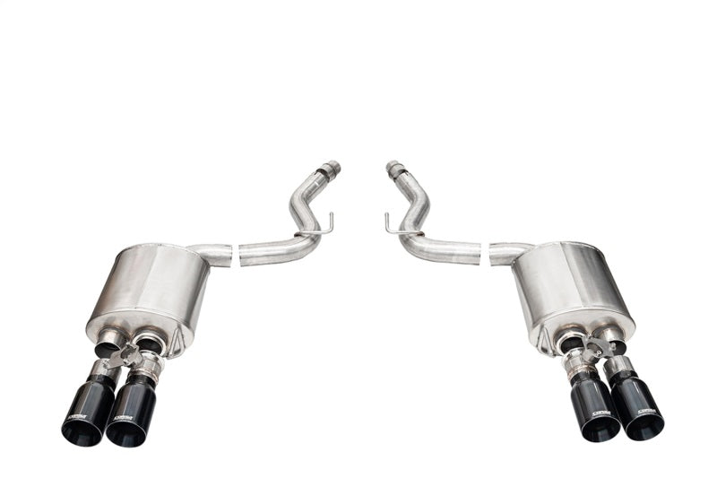 Corsa 2024-2025 Ford Mustang V8 5.0L 3in Axle-Back Exhaust System w/ Twin 4in Black Straight Tips CORSA Performance Axle Back AXOPROS