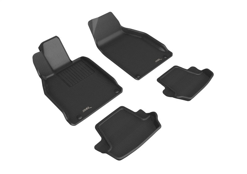 3D Maxpider 12-19 Porsche 911 Carrera/Convertible/S/4/4S (991/991.2) Kagu 1st 2nd Row - Set (Black) 3D MAXpider Floor Mats - Rubber AXOPROS