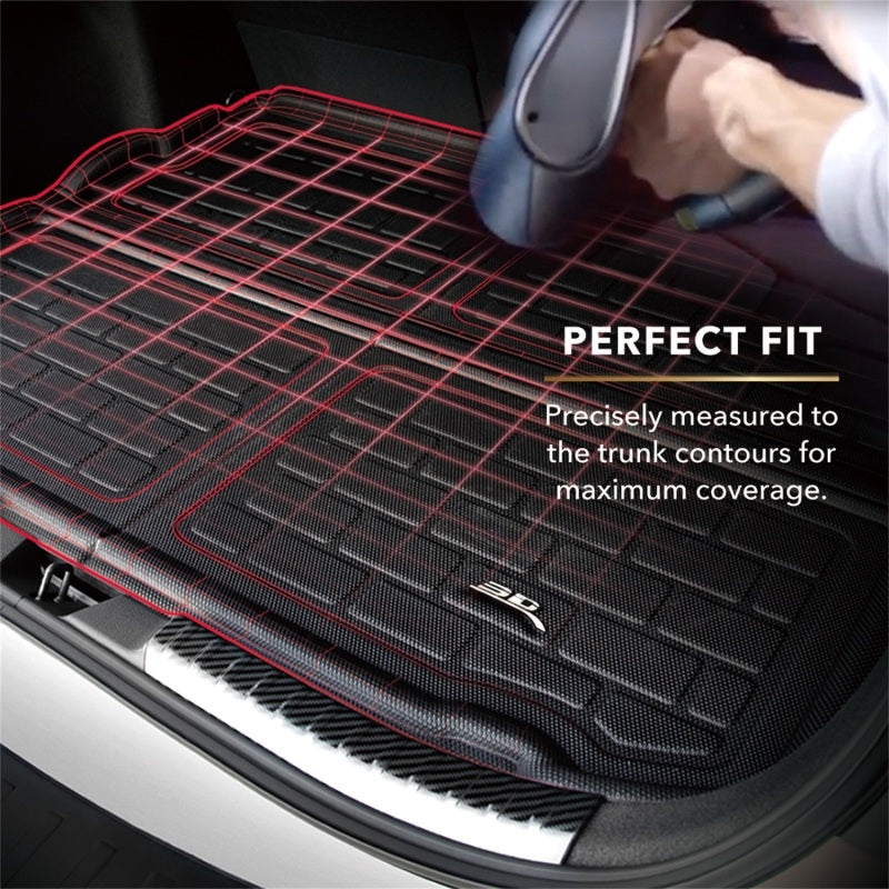 3D MAXpider 15-23 Ford Mustang Kagu Cargo Liner - Black 3D MAXpider Floor Mats - Rubber AXOPROS